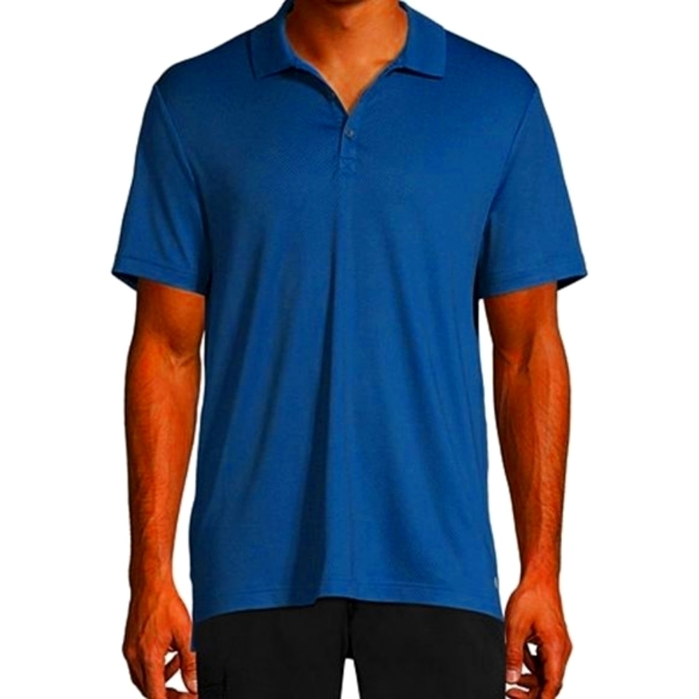 Xersion Mens Henley Neck Short Sleeve Polo Shirt Small Collar Golf performance t